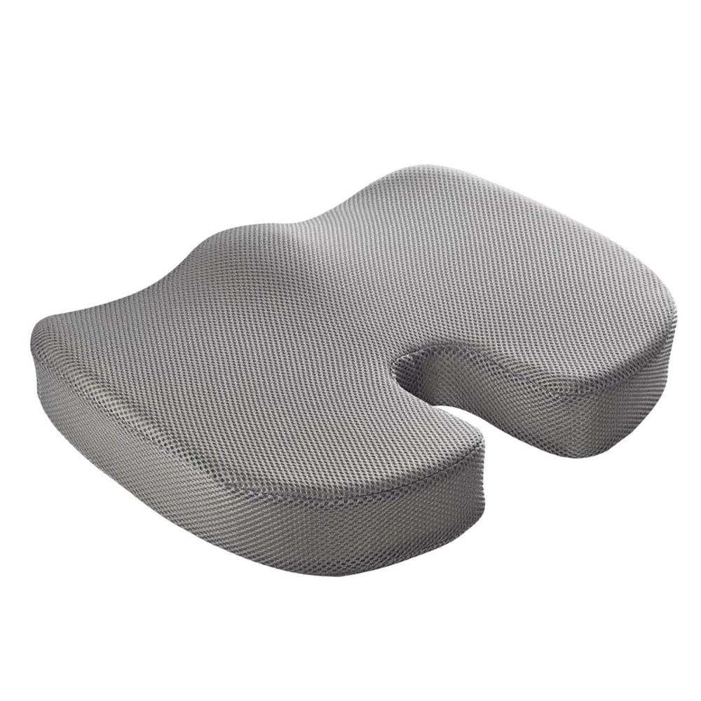 Crofta Memory Foam Coccyx Tailbone Seat Cushion Orthopedic Chair Pillow Gray