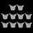 10pcs High Grade Reusable Silicone Optical Eye Wash Cup Eyewash Bath Container Bottles Eye Shaped Rim for Daily Use