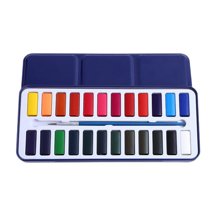 Crofta Watercolor Paint Shading Washable Watercolor for Countryside Travel Garden 24 color