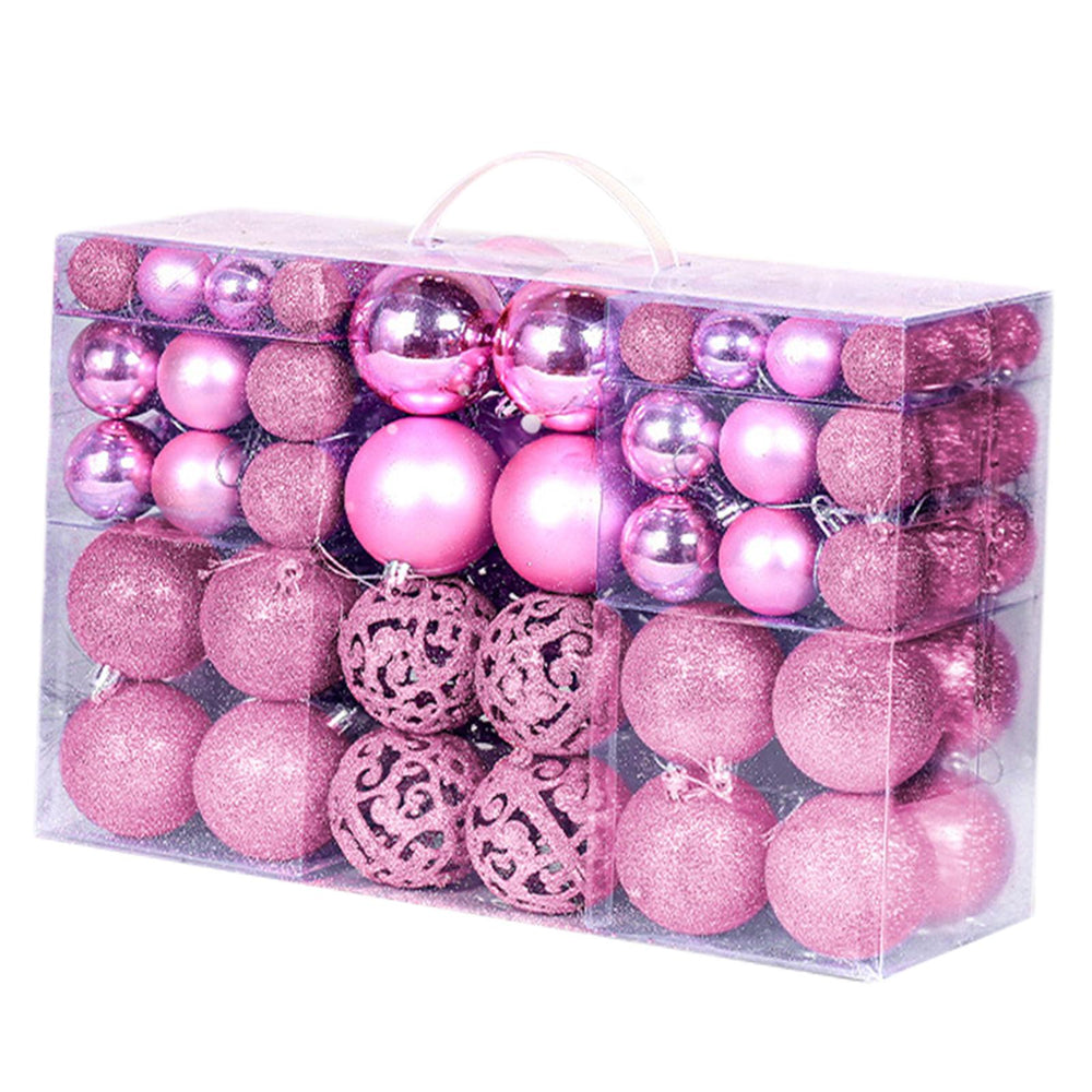 Crofta 100 Pieces Christmas Ball Ornaments Christmas Tree Decorations Hanging Balls