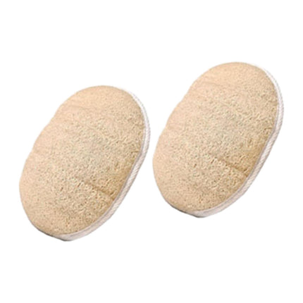 Crofta 2 Pieces Loofah Body Scrubber Pad for Deep Cleansing Body Wash Women and Men Oval Shower Sponge