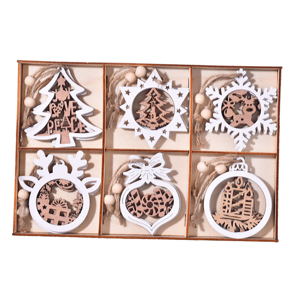 Crofta 12Pcs Christmas Tree Hanging Ornament for Holiday Decor Engagement Birthdays Style B