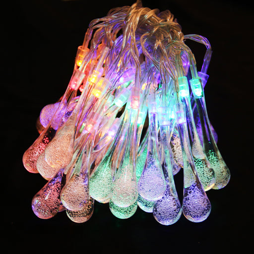 40-LED 13ft Battery Operated Diwali Decor Waterdrop String Lamp Fairy Lights