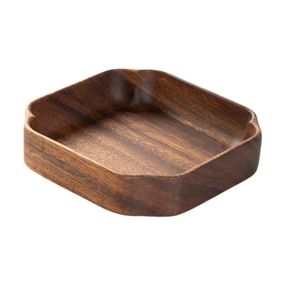 Walnut Wooden Serving Tray Food Dish Home Decor Square for Food Nut Cookies