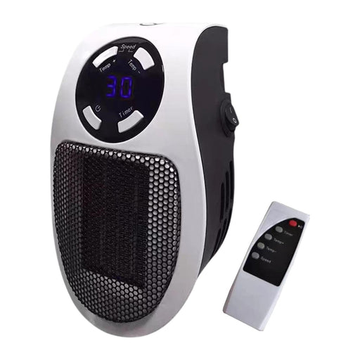 Wall Outlet Heater Small Quiet Space Heater for Kitchen Bathroom Home Office With Remote Control