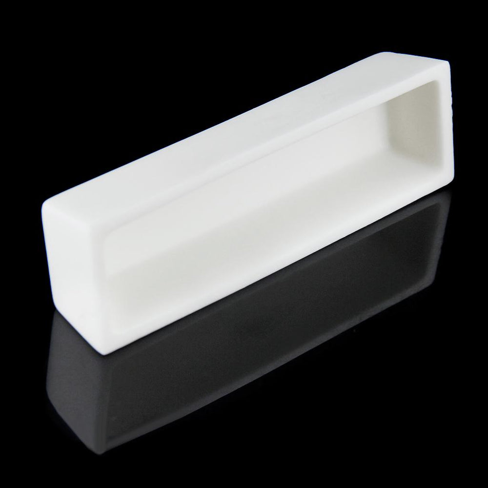 Crofta 100x30x20mm Alumina Ceramic Corundum Crucible Boat Sample Holder for Tube Muffle Furnaces