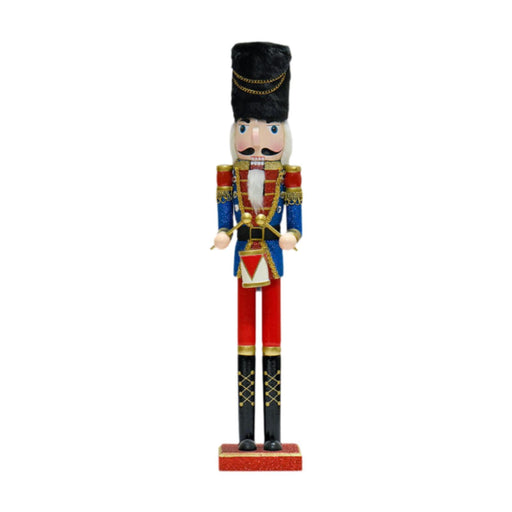 Crofta Wooden Nutcracker Soldier Drum Nutcracker Soldier for Festival Holiday Desk