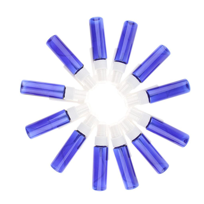 12 Pieces Empty 360 Rotation Spray Refillable Bottle Atomizer Blue