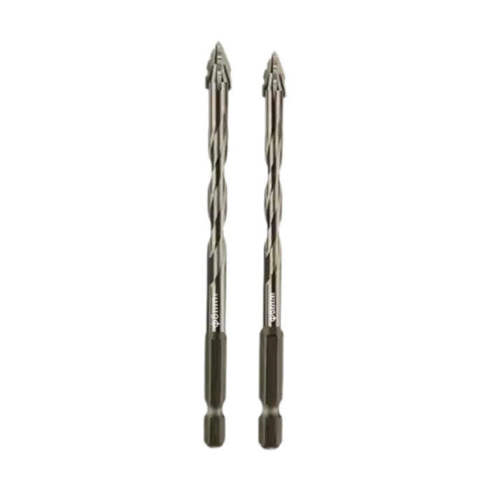 Crofta 2Pcs Four Flute Sawtooth Eccentric Drill Bits Sturdy for Brick Ceramic Glass