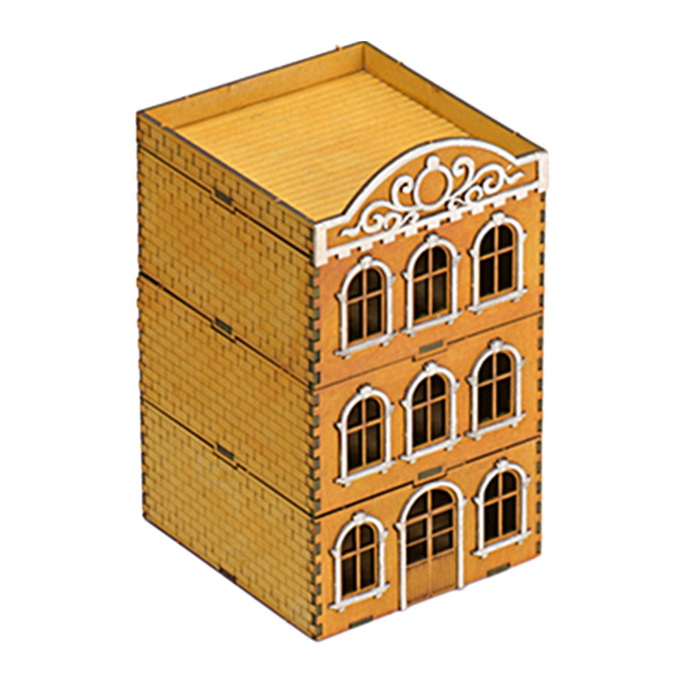 Crofta 1/72 Wooden Architecture 3D Puzzle Unique Buildings DIY Kits for Birthday Gift Style C