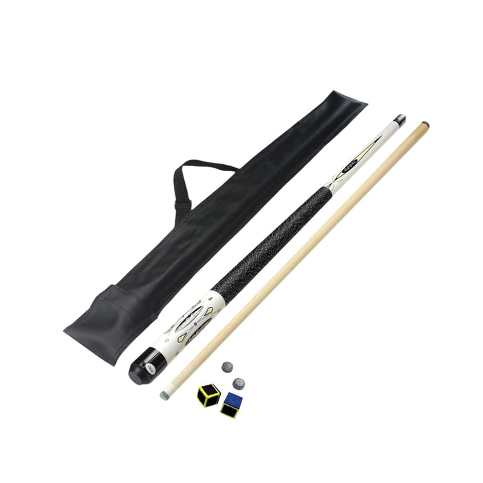 Crofta 1/2 Billiard Pool Cue with Storage Pouch for Billiard Players Beginner Women Width 0.98cm White