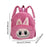 Kids Backpack Adorable with Zipper Closure Novelty Adjustable Shoulder Strap Rose Pink