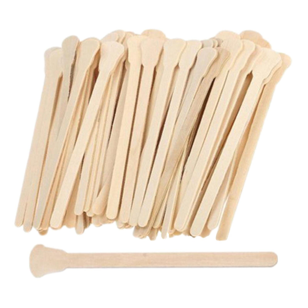 100x Wooden Wax Sticks Beauty Stick Disposable for Home Use Face Eyebrow