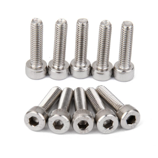 Crofta 10pcs M4*16 A2 Stainless Steel Screws Hexagon Cap Head Socket Allen Key Bolt