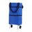 Crofta Rolling Shopping Bag Hand Truck Shopping Cart for Home Traveling Supermarket Blue