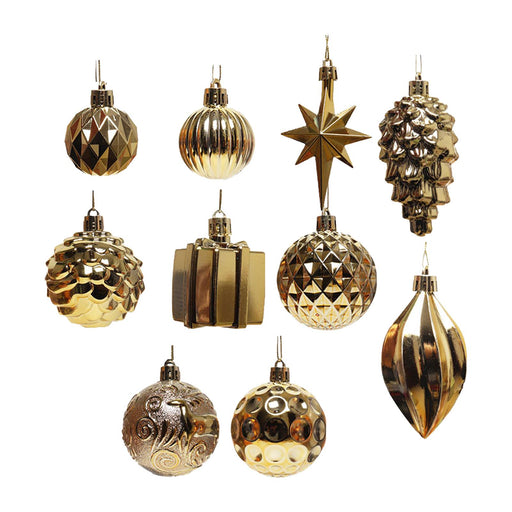 Crofta 10x Christmas Tree Ball Ornaments Shatterproof for Holiday Decor Decorations golden