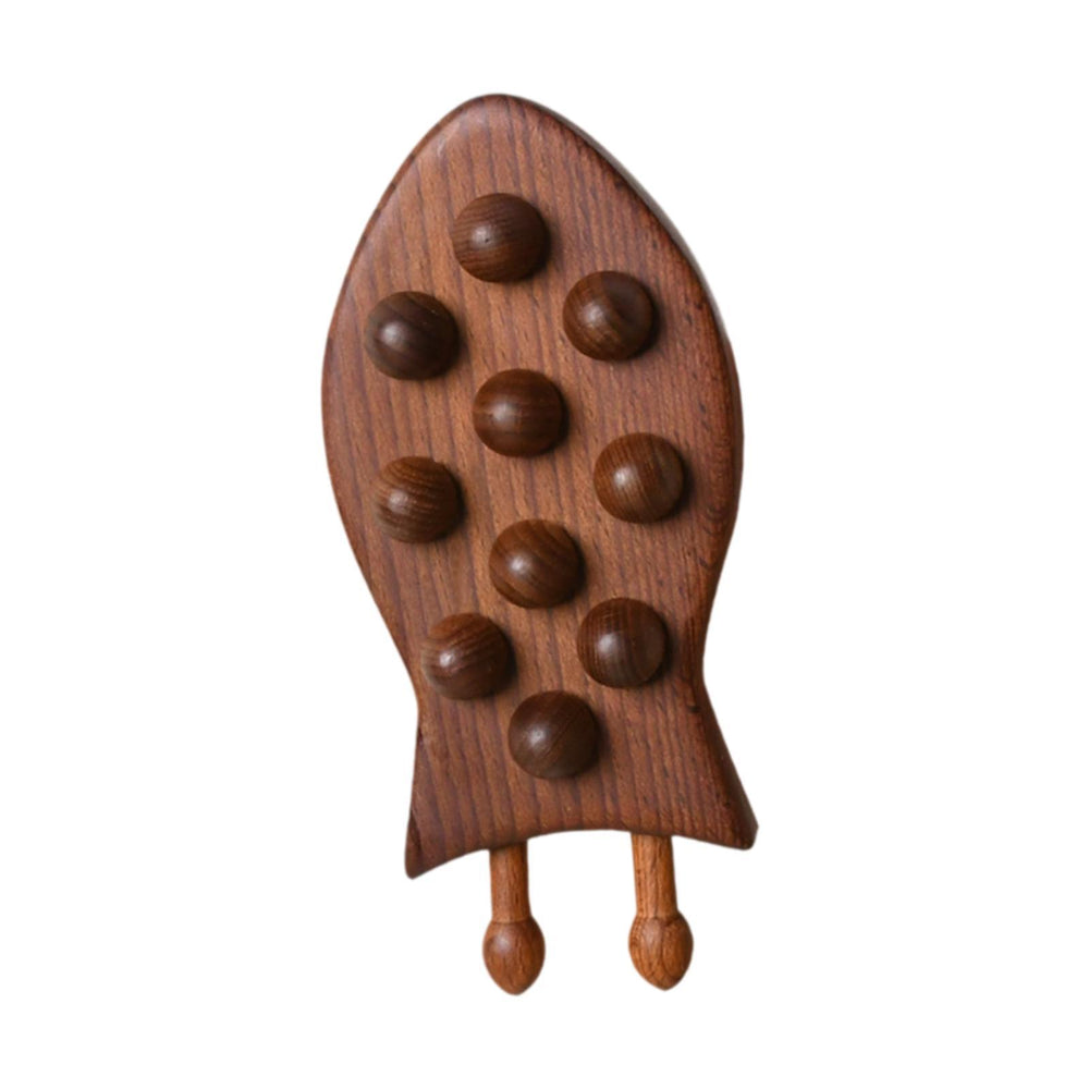 Crofta Wooden Massage Brush Body Massager Brush Tool for Waist Body Contouring Neck