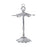 Crofta Wine Glasses Drying Rack Tabletop Glass Display Hanger for Wine Cabinet Home Argent A