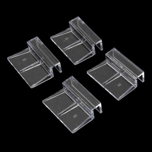 Crofta 4x Aquarium Fish Tank Plastic Clips Glass Cover Strong Support Holders 12mm