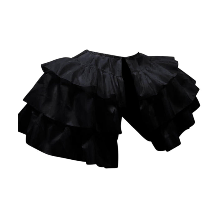 Crofta Women Double Side Crinoline Underskirt Lolita for Costume Prom Dress Cosplay Black