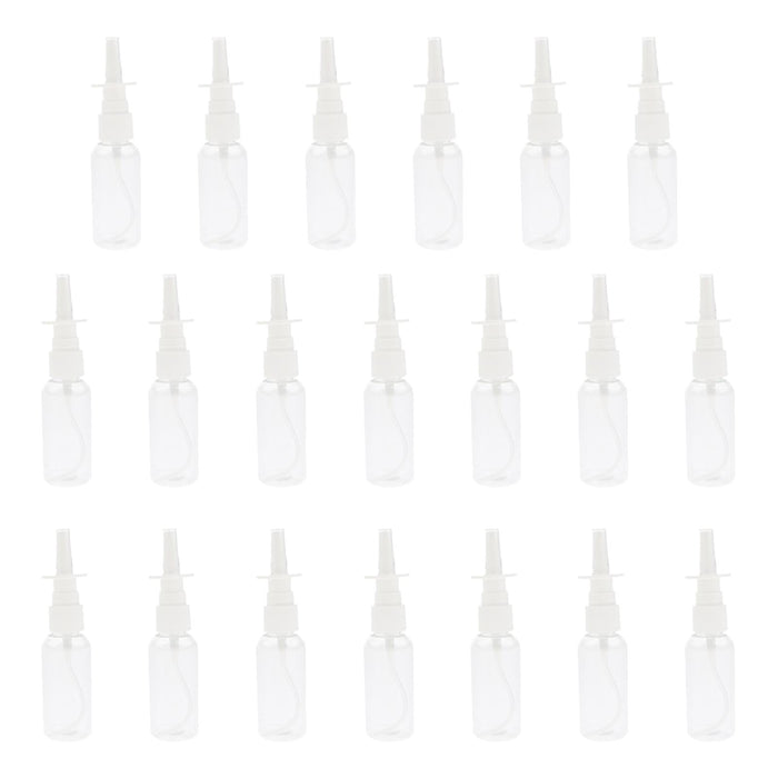 20 Pieces Empty Refillable Nasal Spray Bottles Fine Mist Nose Vials 30ml