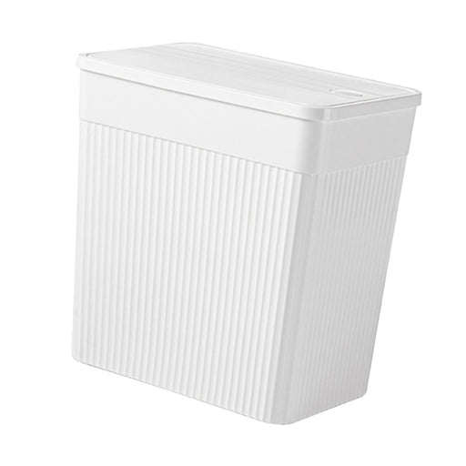 Trash Can with Lid Paper Basket Waste Bin for Kitchen Dorm Living Room 26x17.5x26 cm