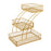 Crofta 3 Tier Countertop Fruit Basket Iron Fruit Holder for Potatoes Produce Onions Gold