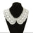 Crofta 1pair White Flower DIY Lace Collar Sewing Craft Neckline Trimming Decoration