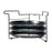 Pizza Pan Rack Space Saving 4 Layer Display Stand for Picnic Pizzerias Party with 3pcs 11 in Pan