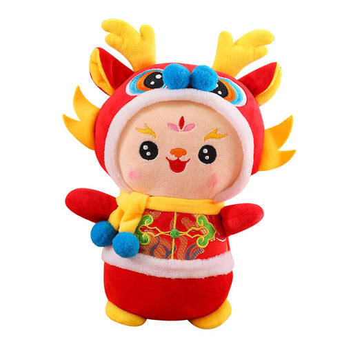 Crofta Chinese New Year Dragon Doll Dragon Figure for Holiday Restaurant Study Room 30cmx23cm