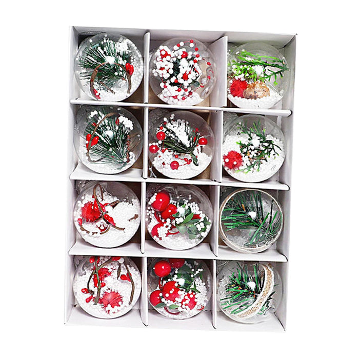 Crofta 12Pcs Christmas Ball Ornaments Decorative Baubles for Bar Restaurant Bedroom A Set