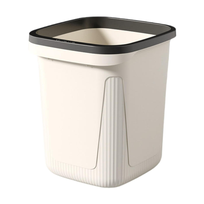 Trash Can Versatile Large Capacity Wastebasket for Laundry Room Kitchen Home White