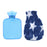 Crofta Mini 250ml Hot Water Bottle Bag with Soft Cloth Cover and Screw Top Blue