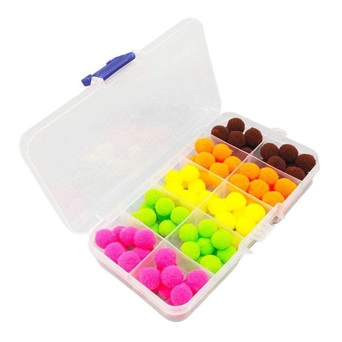 Crofta 100x Glo Bug Fly Fishing Trout Eggs Fly Tying Materials Without Tinsel