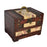 Crofta Wooden Jewelry Box Trinket Container with Mirror Antique Jewelry Case Holder Style A