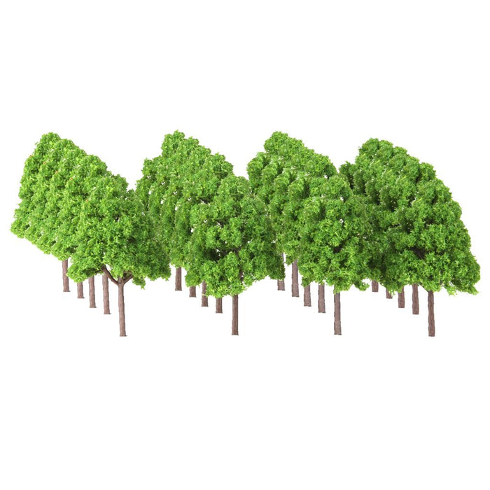 25Pcs Model Cypress Tress Train Railroad Scenery 1:150 Light Green