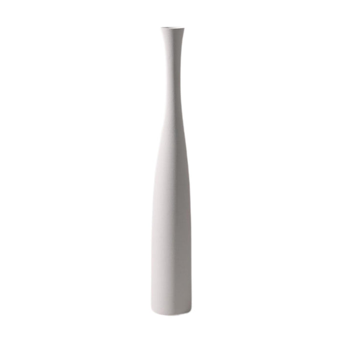 Crofta Tall Ceramic Flower Vase Indoor Floral Arrangement Decorative Vase Plant Pot White 7.5x7.5x52cm