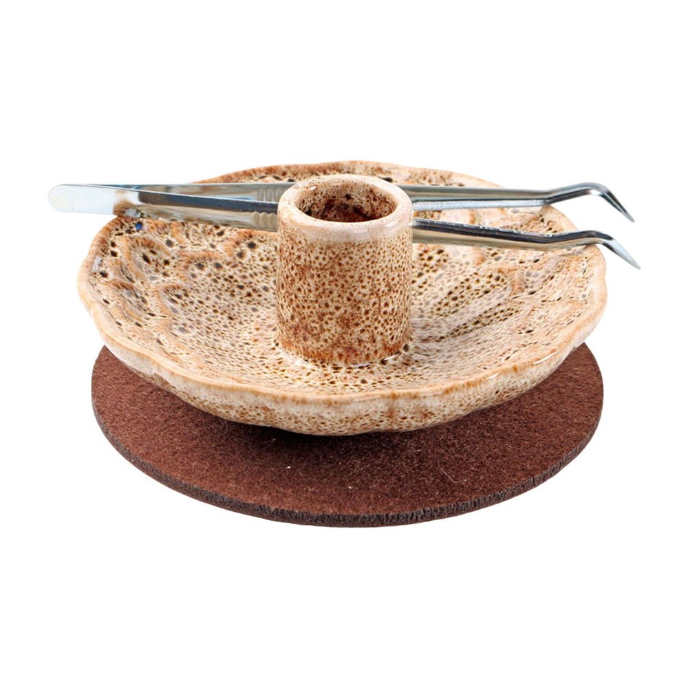 Crofta Incense Holder Home Fragrance with Mat Tweezer DIY Supplies Sage Burner Bowl Beige