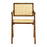 2 dining chairs, walnut color, using rubber wood weaving process,