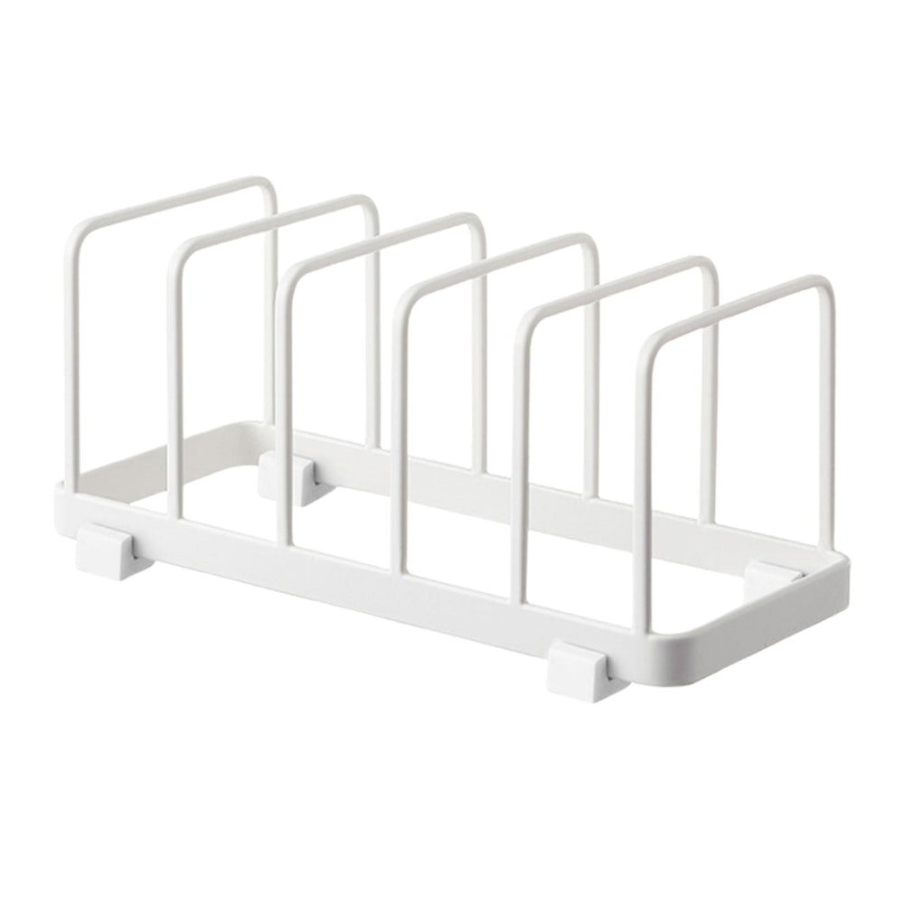 Dish Storage Rack 5 Grids Rest Dish Rack for Kitchen Cafe Countertop Cabinet White