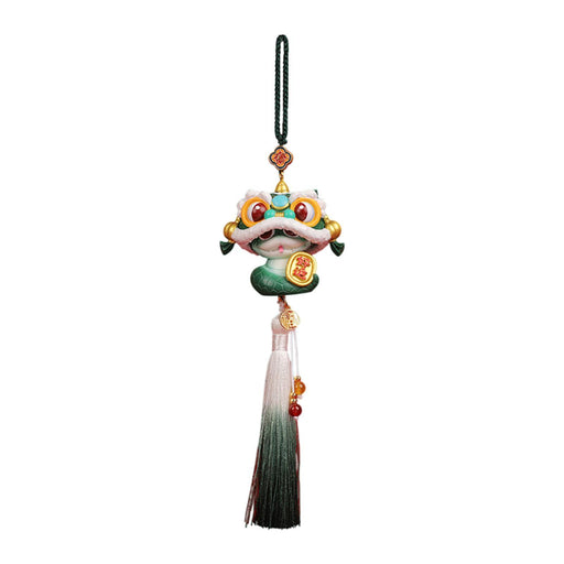 Crofta Year of The Snake Car Ornament 2025 Chinese Lunar New Year Hanging Ornament Green Tassel