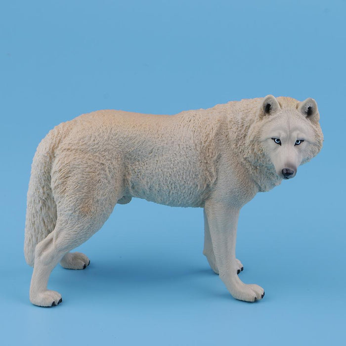 Crofta Wolf Simulation Animal Model Action & Toy Figures Educational for Kids Beige