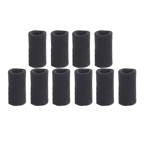 10Pcs Finger Protector Elastic Comfortable for Baseball Badminton Cycling Black