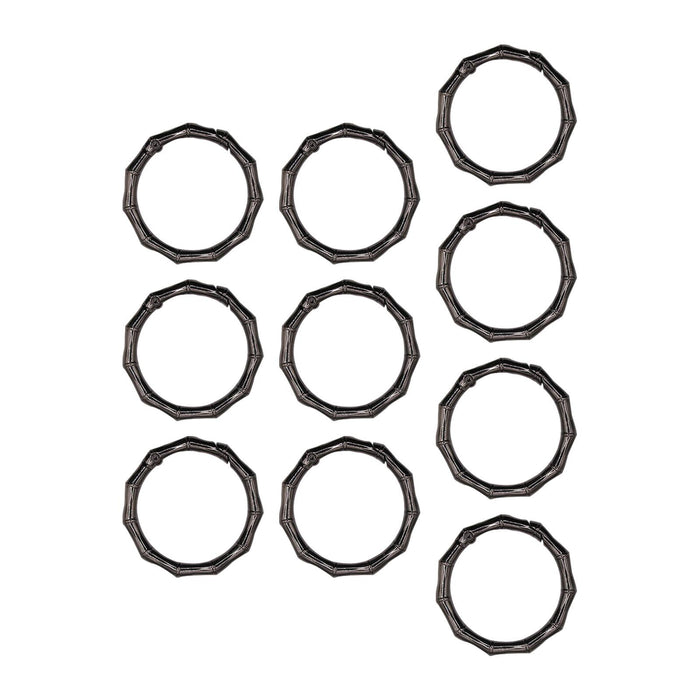 Crofta 10 Pieces Spring Rings Metal Carabiner Clip Snaps for Purse Shoulder Strap Black