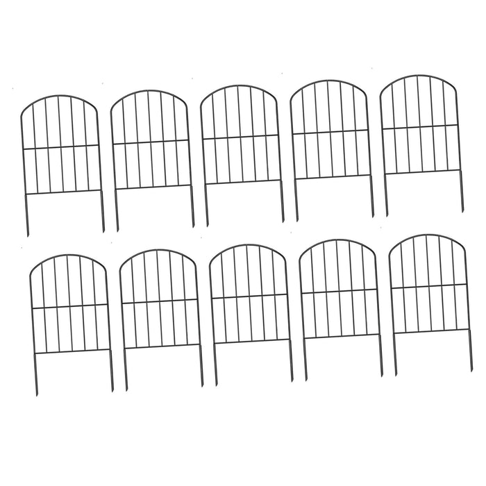 Crofta 10Pcs Accessory Multifunctional for Yard Landscape Metal Garden Fence Panels