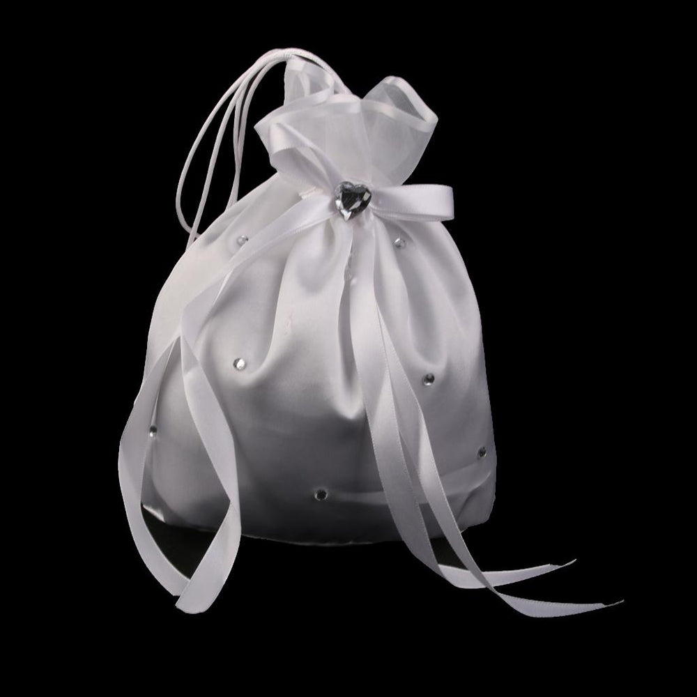 Satin Crystal Rhinestone Wedding Bridal Dolly Bag Handbag