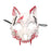 Halloween Wolf Mask Creepy Animal Cosplay for Nightclub Festival Fancy Dress White