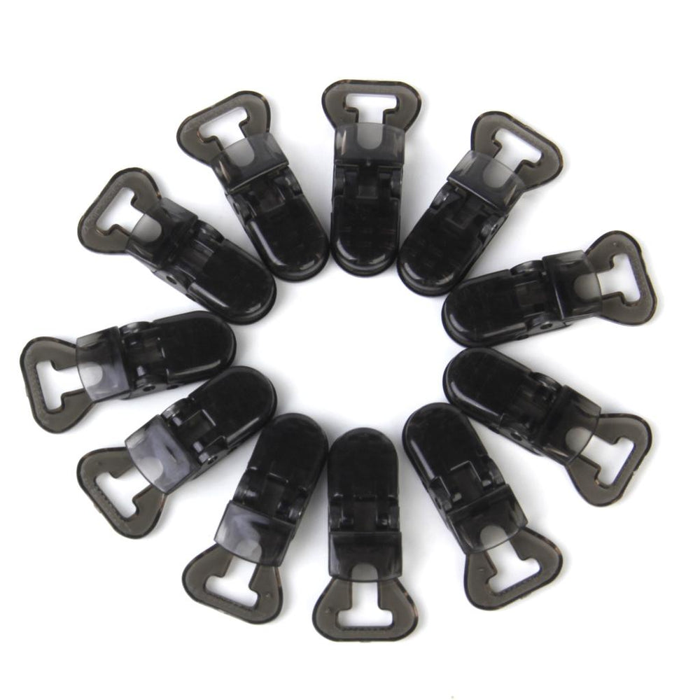 Universal ABS Clip-on Clamps Teeth Clip Nip for Cloth Toy File S 10PCS Black