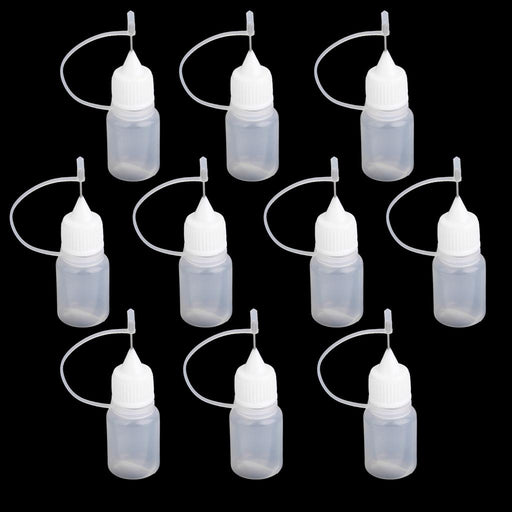 Crofta 10pcs 5ml Needle Tip Empty Plastic Squeezable Dropper Bottles Liquid Storage