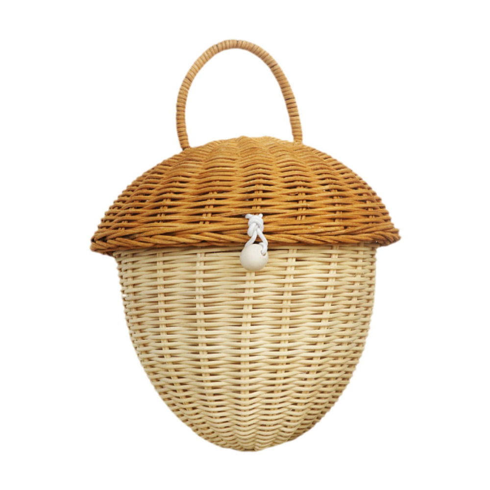 Crofta Handwoven Rattan Basket Wedding Decorative Portable Versatile Storage Basket